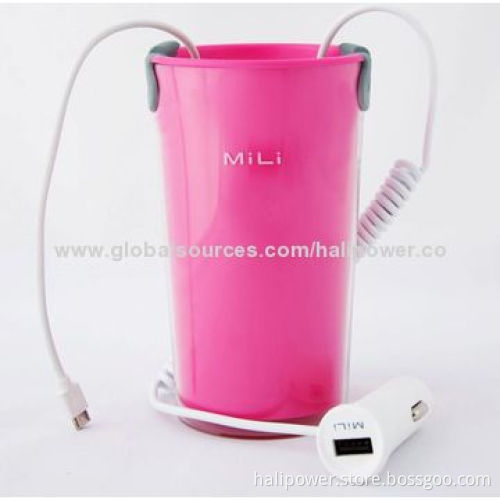 Cup shape car charger for smart phone/tablet pc with 4 USB ports